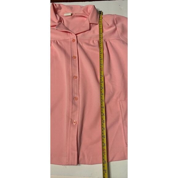 Pretty Tops Womens XL-1X Button Down Shirt Pink Pockets 1970’s - Picture 4 of 7